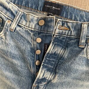 Lucky Brand Light Blue Washed Denim Jeans with Button-Fly